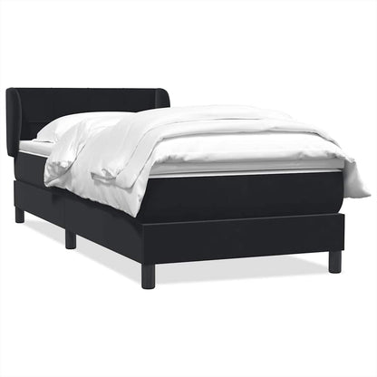 Giroletto a Molle con Materasso Nero 80x220 cm Velluto | homemem39