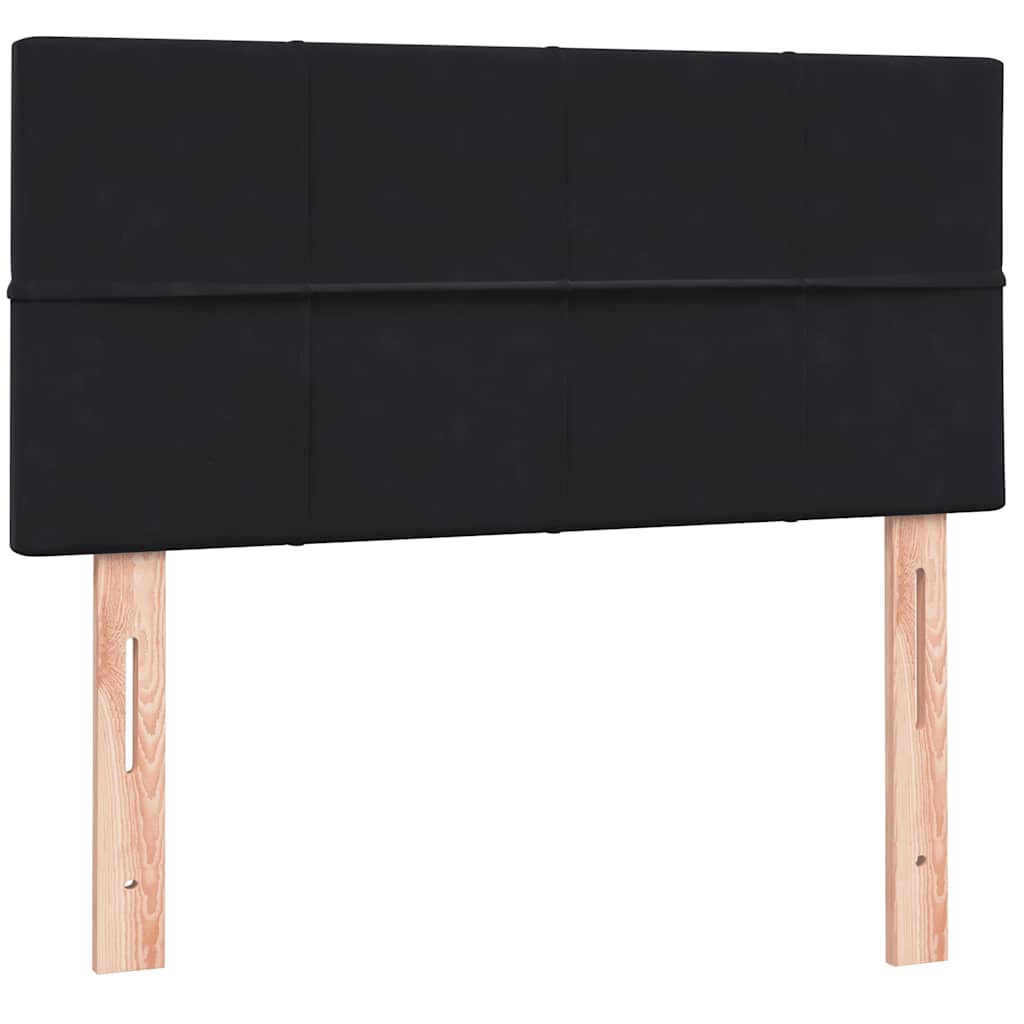 Giroletto a Molle con Materasso Nero 80x220 cm Velluto | homemem39
