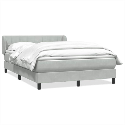 Giroletto a Molle con Materasso Grigio Chiaro 160x220cm Velluto | homemem39