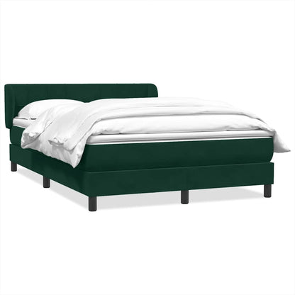 Giroletto a Molle con Materasso Verde Scuro 160x220 cm Velluto