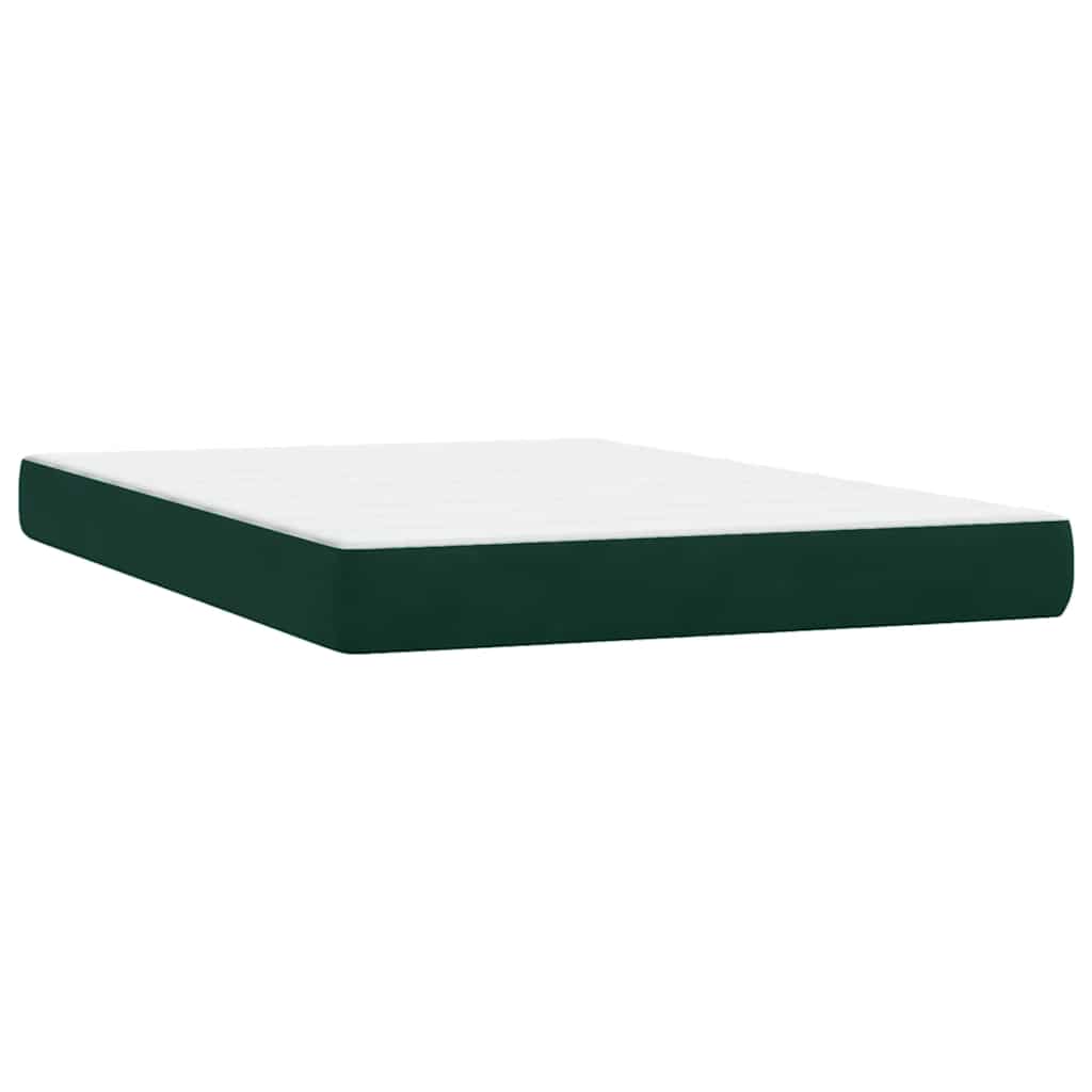 Giroletto a Molle con Materasso Verde Scuro 160x220 cm Velluto | homemem39