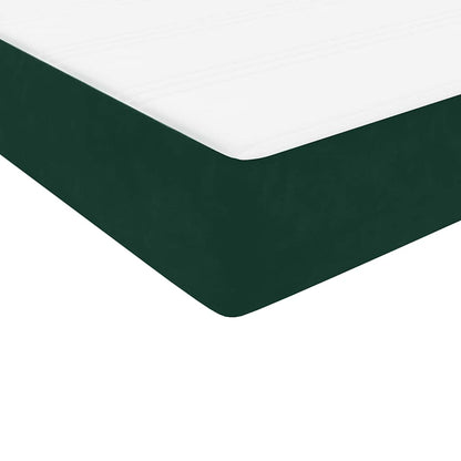 Giroletto a Molle con Materasso Verde Scuro 160x220 cm Velluto | homemem39