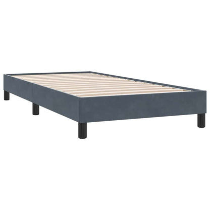 Giroletto a Molle con Materasso Grigio Scuro 80x210 cm Velluto | homemem39