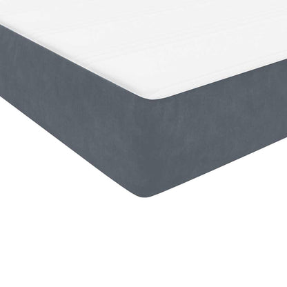 Giroletto a Molle con Materasso Grigio Scuro 80x210 cm Velluto | homemem39