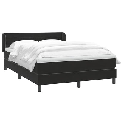 Giroletto a Molle con Materasso Nero 160x210 cm in Velluto | homemem39