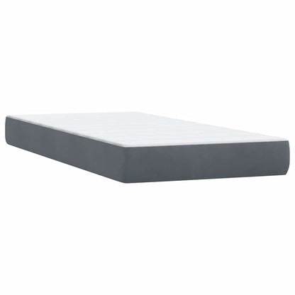 Giroletto a Molle con Materassi Grigio Scuro 180x210 cm Velluto | homemem39