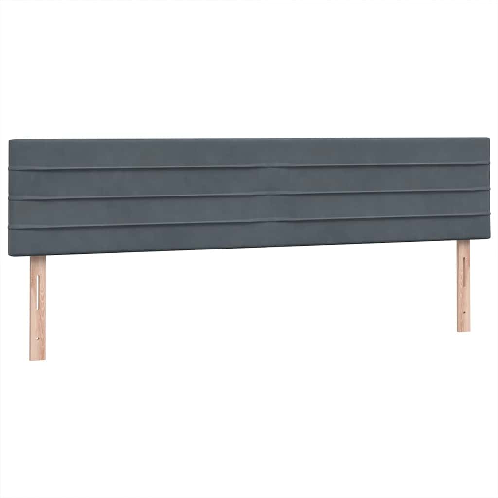 Giroletto a Molle con Materassi Grigio Scuro 180x210 cm Velluto | homemem39