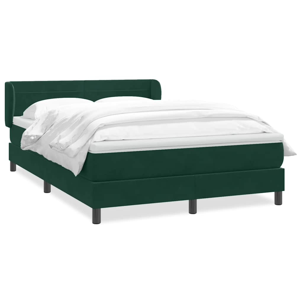 Giroletto a Molle con Materasso Verde Scuro 160x220 cm Velluto | homemem39