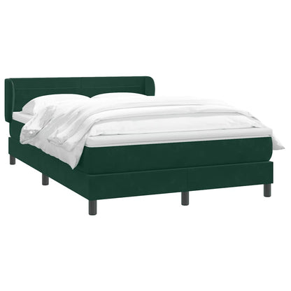 Giroletto a Molle con Materasso Verde Scuro 160x220 cm Velluto | homemem39