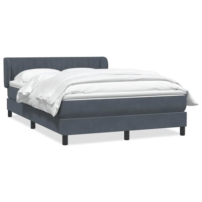 Giroletto a Molle con Materasso Grigio Scuro 160x210 cm Velluto | homemem39