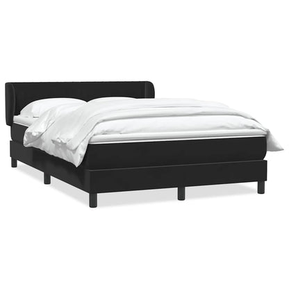 Giroletto a Molle con Materasso Nero 160x210 cm in Velluto | homemem39