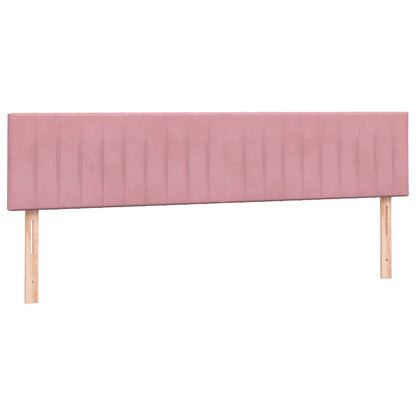 Giroletto a Molle con Materassi Rosa 180x210 cm in Velluto