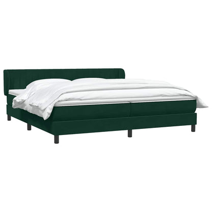 Giroletto a Molle con Materassi Verde Scuro 180x220 cm Velluto | homemem39