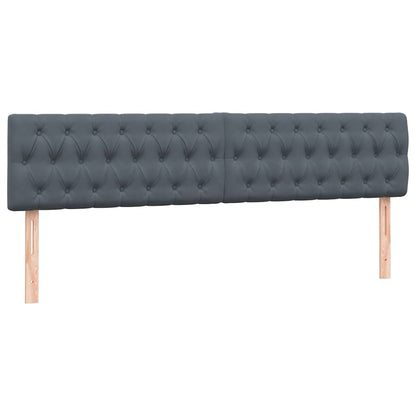 Giroletto a Molle con Materassi Grigio Scuro 180x210 cm Velluto | homemem39