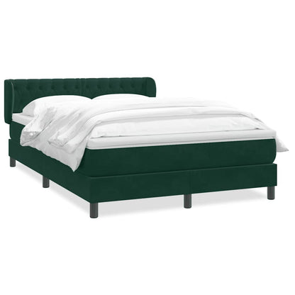 Giroletto a Molle con Materasso Verde Scuro 160x220 cm Velluto | homemem39