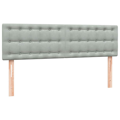 Giroletto a Molle con Materasso Grigio Chiaro 160x210cm Velluto | homemem39