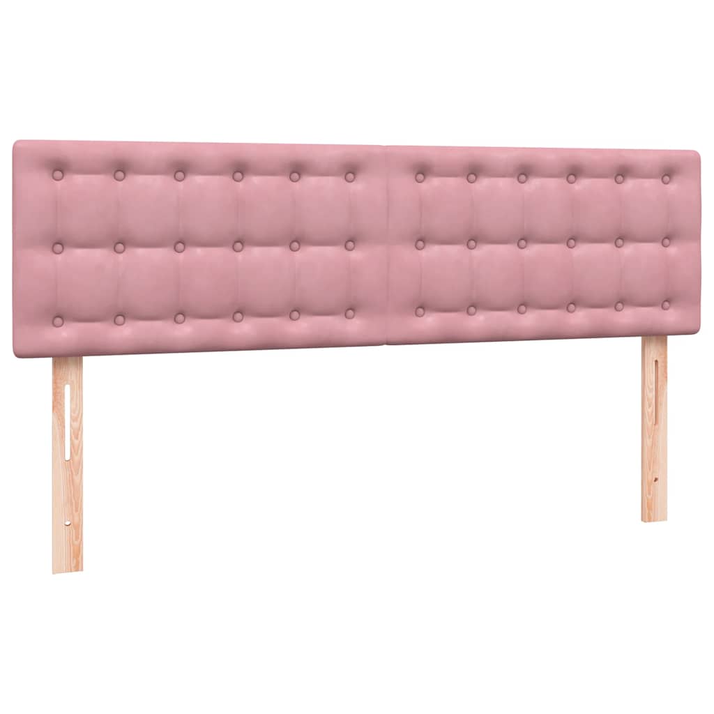 Giroletto a Molle con Materasso Rosa 140x220 cm in Velluto | homemem39