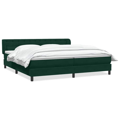 Giroletto a Molle con Materassi Verde Scuro 180x220 cm Velluto | homemem39