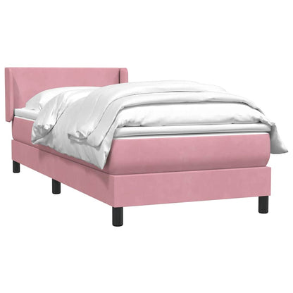 Giroletto a Molle con Materasso Rosa 90x210 cm Velluto | homemem39