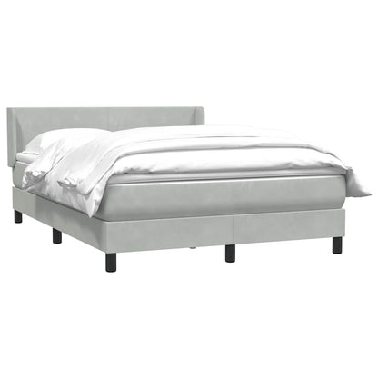 Giroletto a Molle con Materasso Grigio Chiaro 160x210cm Velluto | homemem39