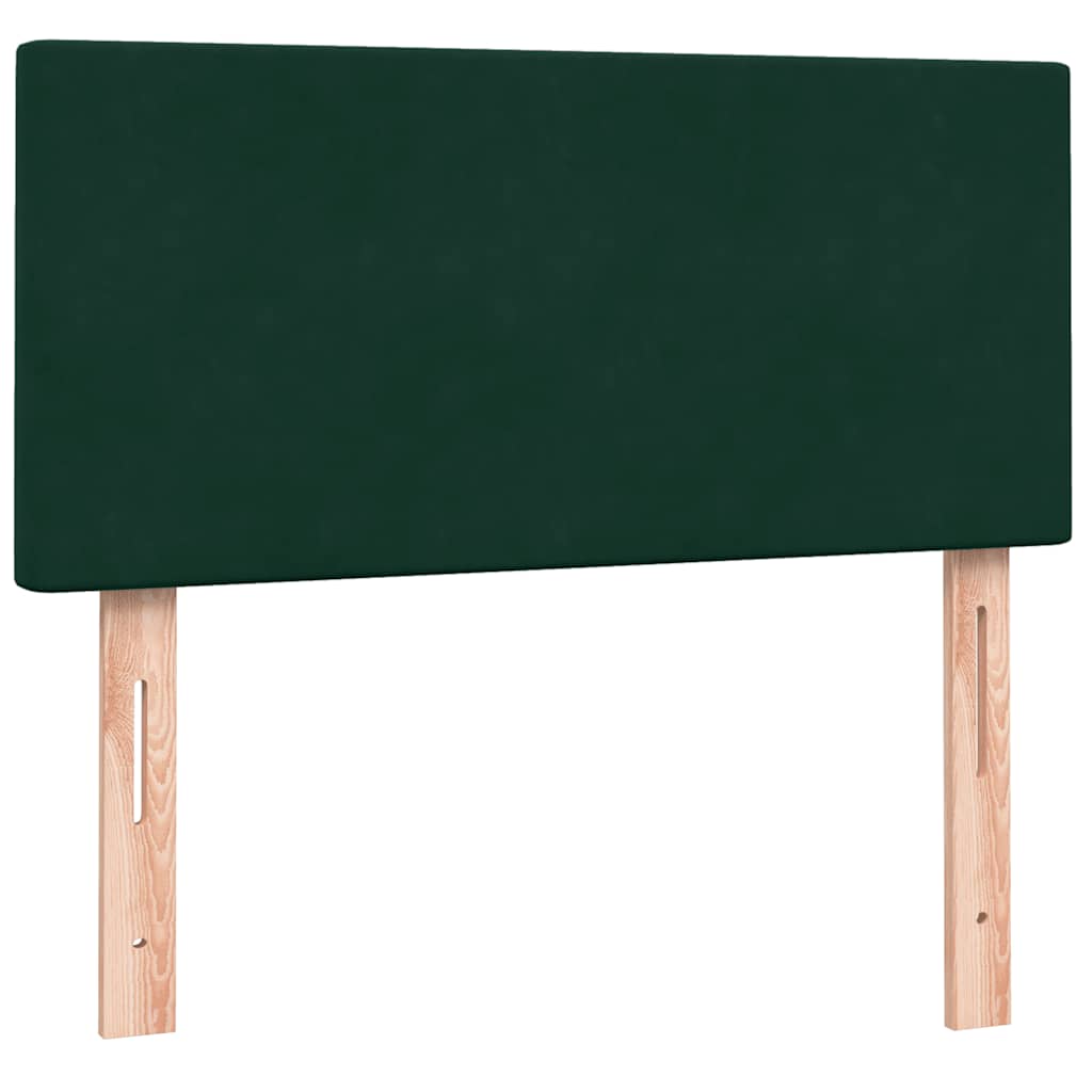 Giroletto a Molle con Materasso Verde Scuro 80x220 cm Velluto | homemem39