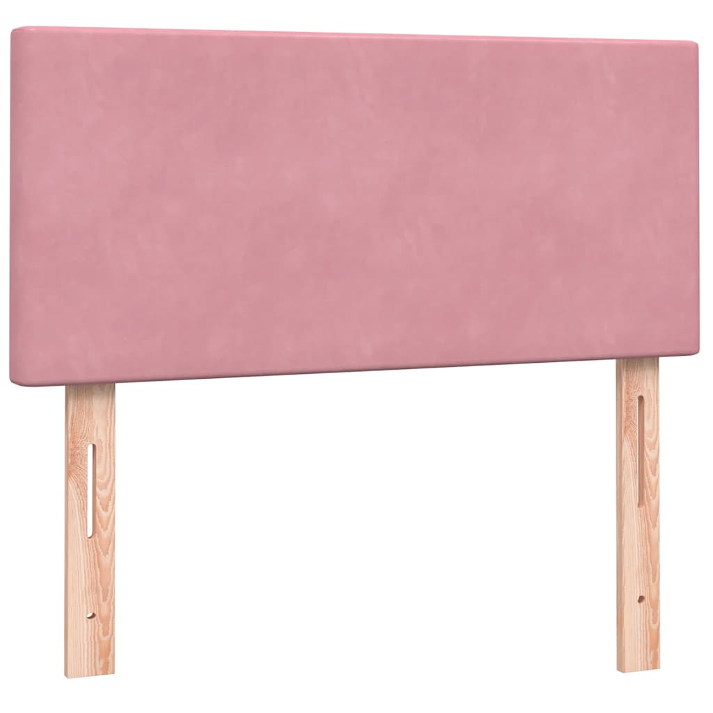 Giroletto a Molle con Materasso Rosa 90x220 cm Velluto | homemem39