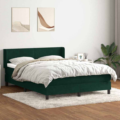 Giroletto a Molle con Materasso Verde Scuro 160x220 cm Velluto | homemem39