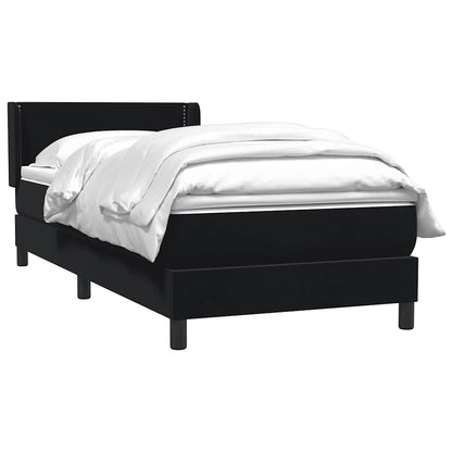 Giroletto a Molle con Materasso Nero 90x210 cm in Velluto | homemem39
