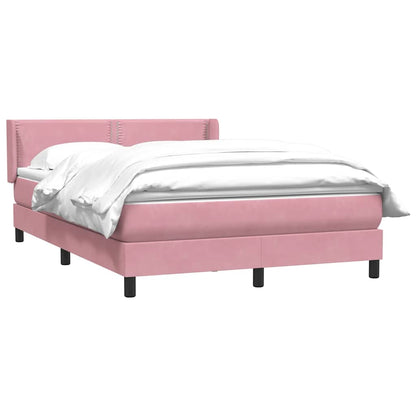 Giroletto a Molle con Materasso Rosa 160x210 cm in Velluto | homemem39