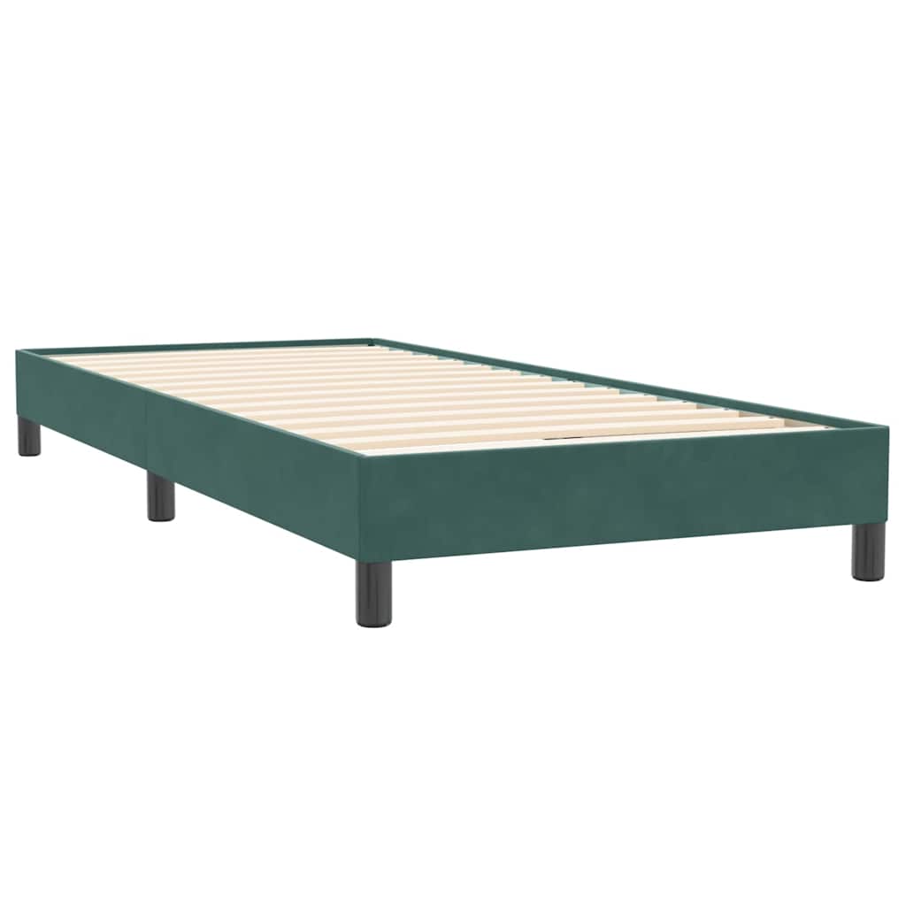 Giroletto a Molle con Materasso Verde Scuro 80x220 cm Velluto | homemem39