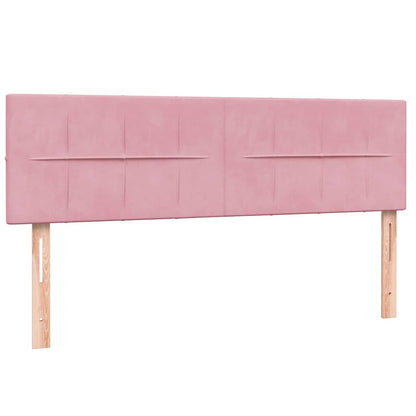 Giroletto a Molle con Materasso Rosa 140x210 cm in Velluto | homemem39