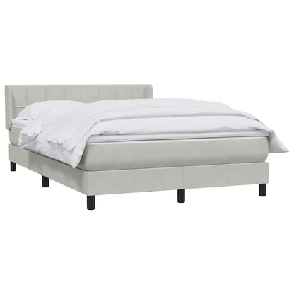 Giroletto a Molle con Materasso Grigio Chiaro 160x210cm Velluto | homemem39