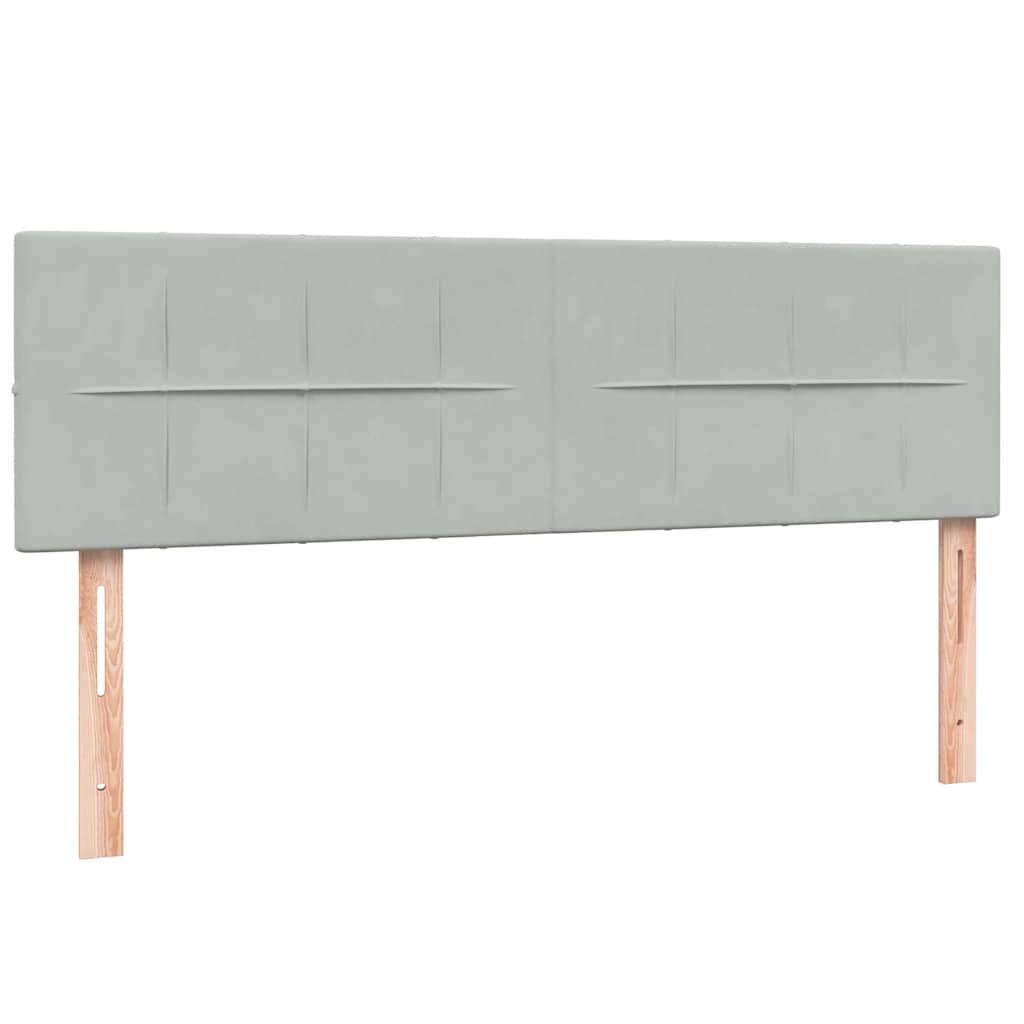 Giroletto a Molle con Materasso Grigio Chiaro 160x210cm Velluto | homemem39