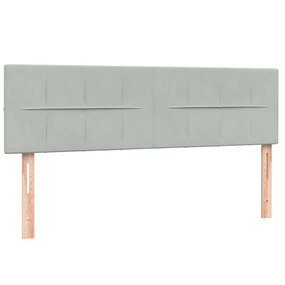 Giroletto a Molle con Materasso Grigio Chiaro 160x210cm Velluto | homemem39