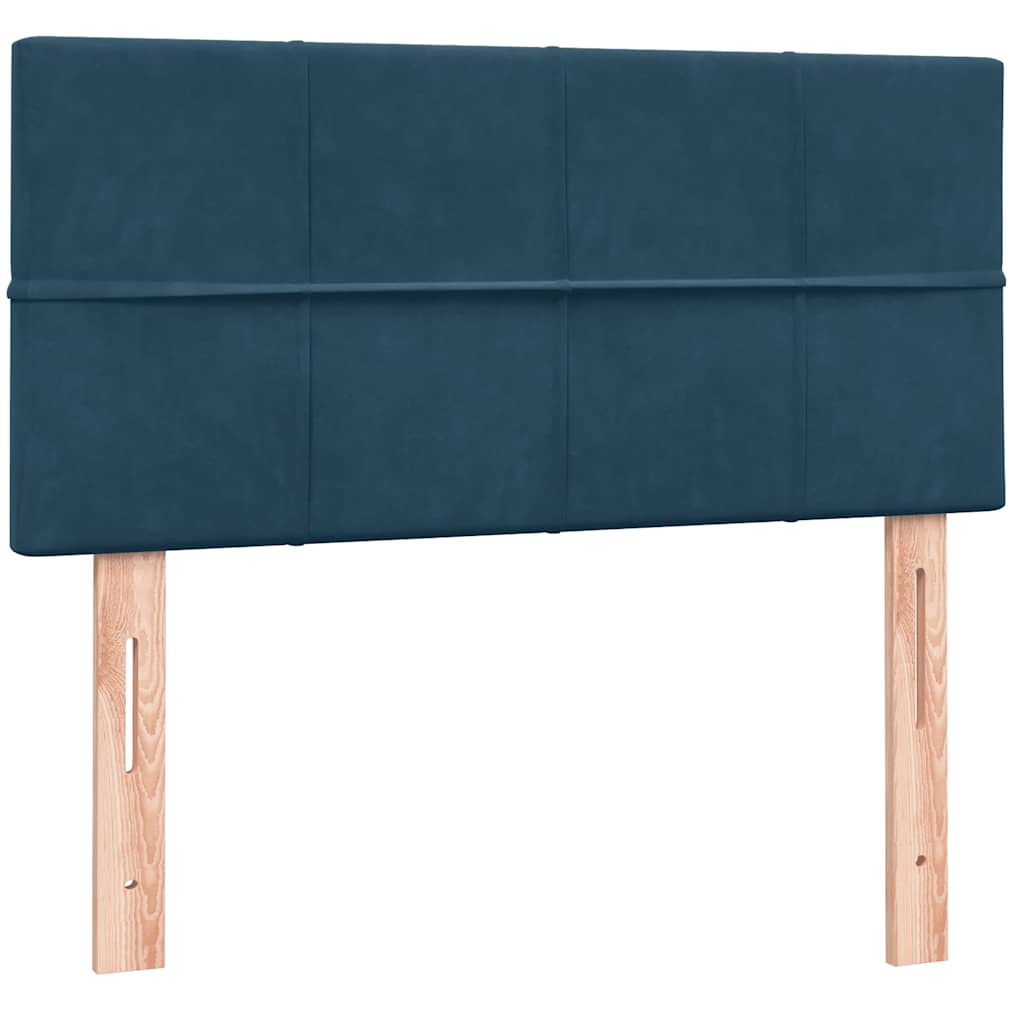 Giroletto a Molle con Materasso Blu Scuro 80x220 cm Velluto | homemem39