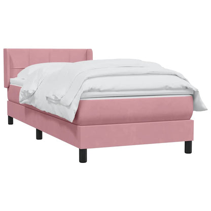 Giroletto a Molle con Materasso Rosa 80x220 cm Velluto | homemem39