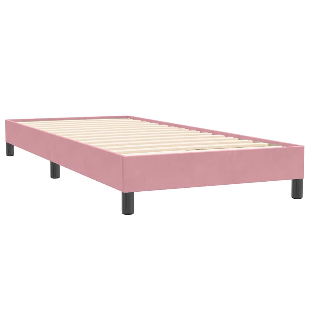 Giroletto a Molle con Materasso Rosa 80x220 cm Velluto | homemem39