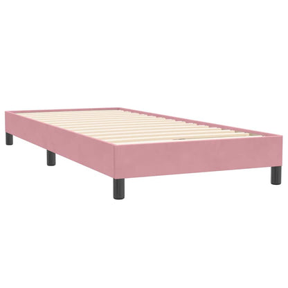 Giroletto a Molle con Materasso Rosa 80x220 cm Velluto | homemem39