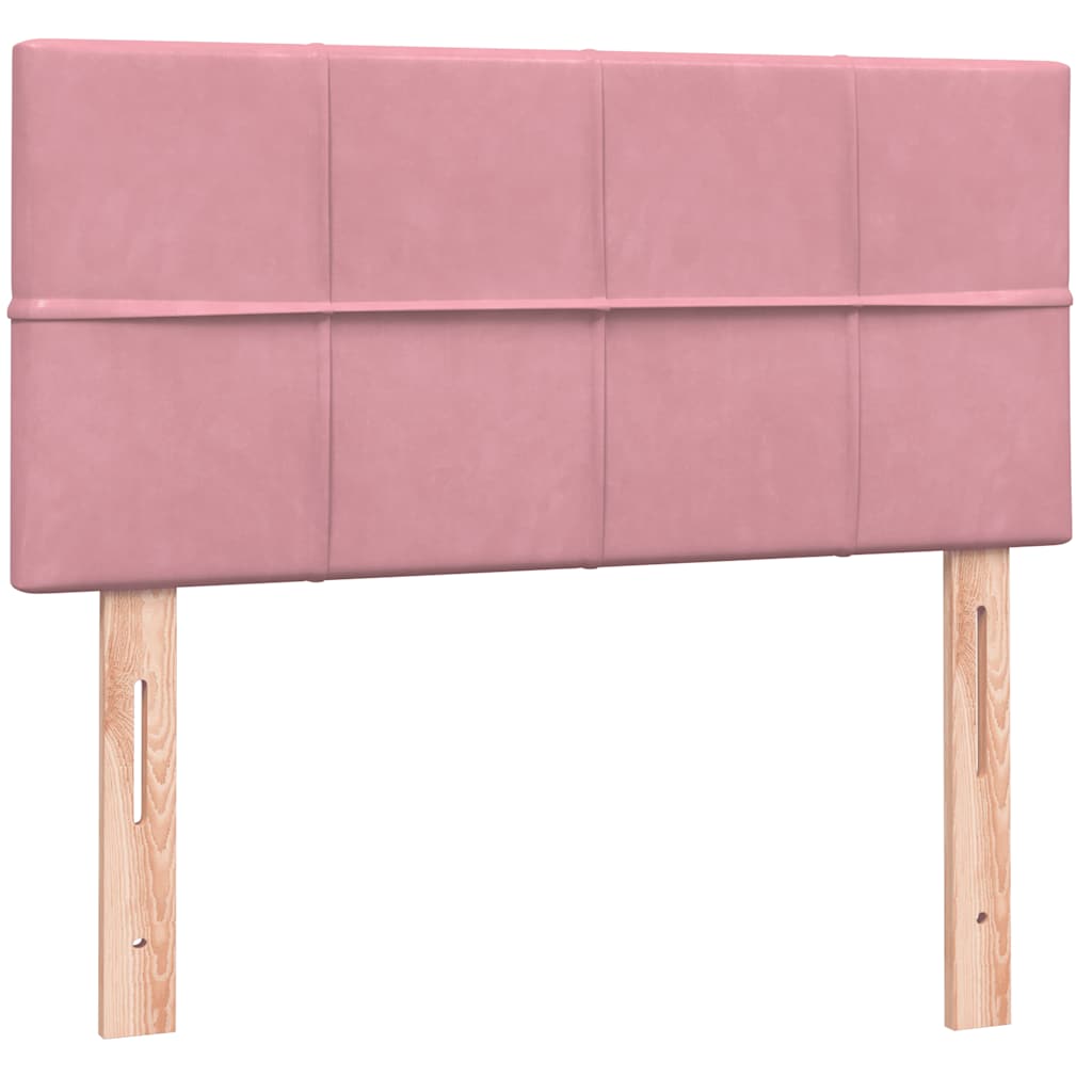Giroletto a Molle con Materasso Rosa 80x220 cm Velluto | homemem39