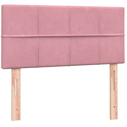 Giroletto a Molle con Materasso Rosa 80x220 cm Velluto | homemem39