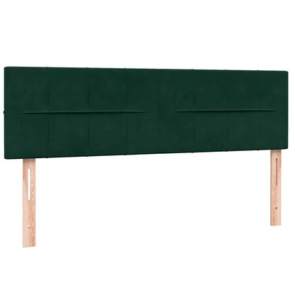 Giroletto a Molle con Materasso Verde Scuro 160x220 cm Velluto | homemem39