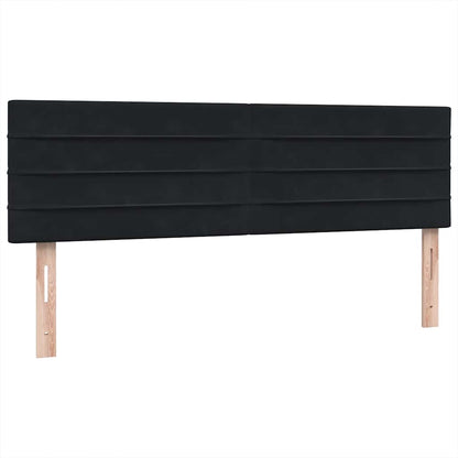 Giroletto a Molle con Materasso Nero 160x210 cm in Velluto | homemem39
