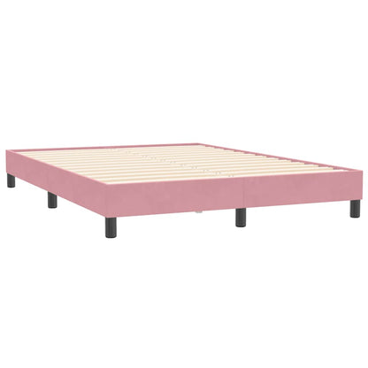 Giroletto a Molle con Materasso Rosa 160x210 cm in Velluto | homemem39