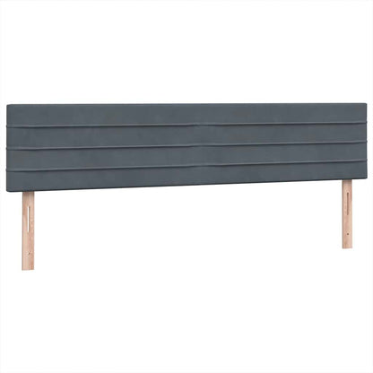Giroletto a Molle con Materasso Grigio Scuro 180x210 cm Velluto | homemem39