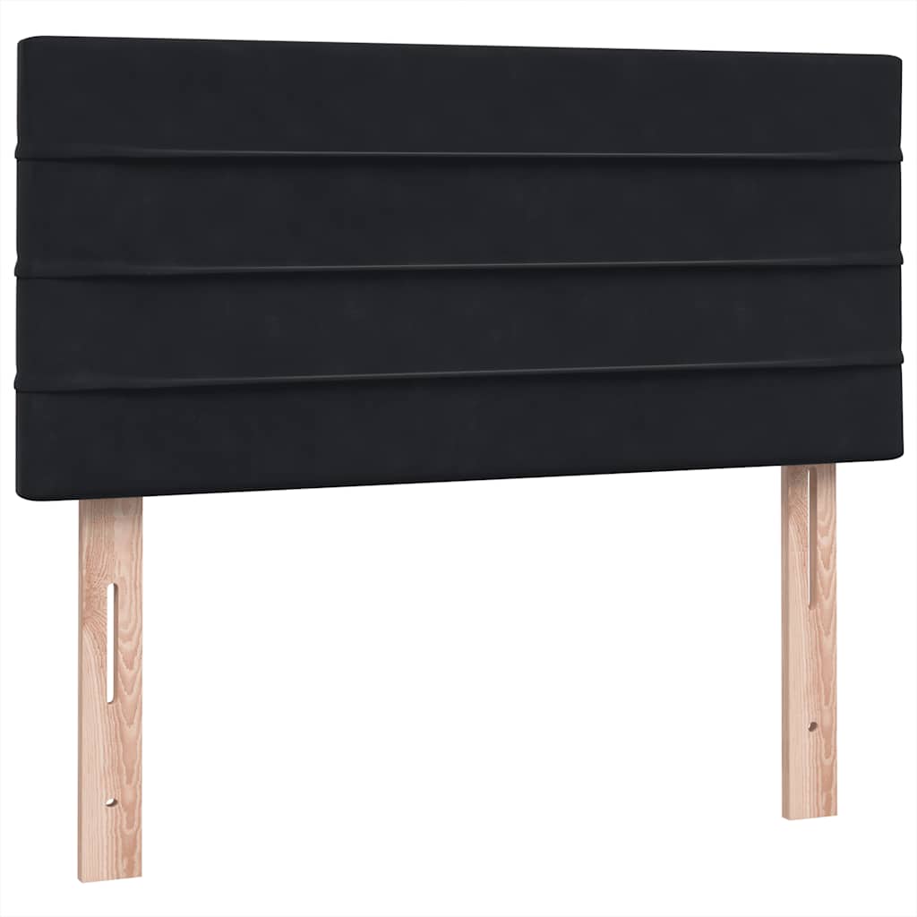 Giroletto a Molle con Materasso Nero 80x220 cm Velluto | homemem39
