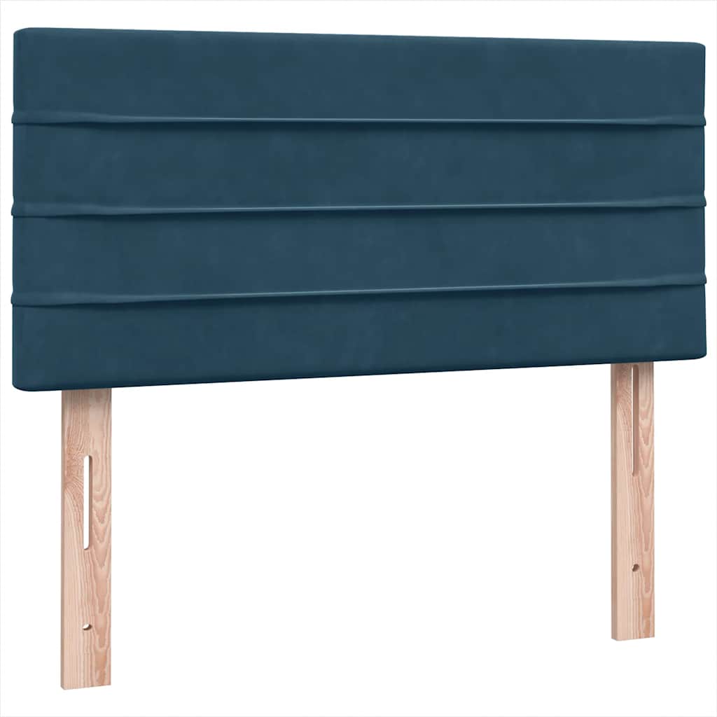 Giroletto a Molle con Materasso Blu Scuro 80x220 cm Velluto | homemem39
