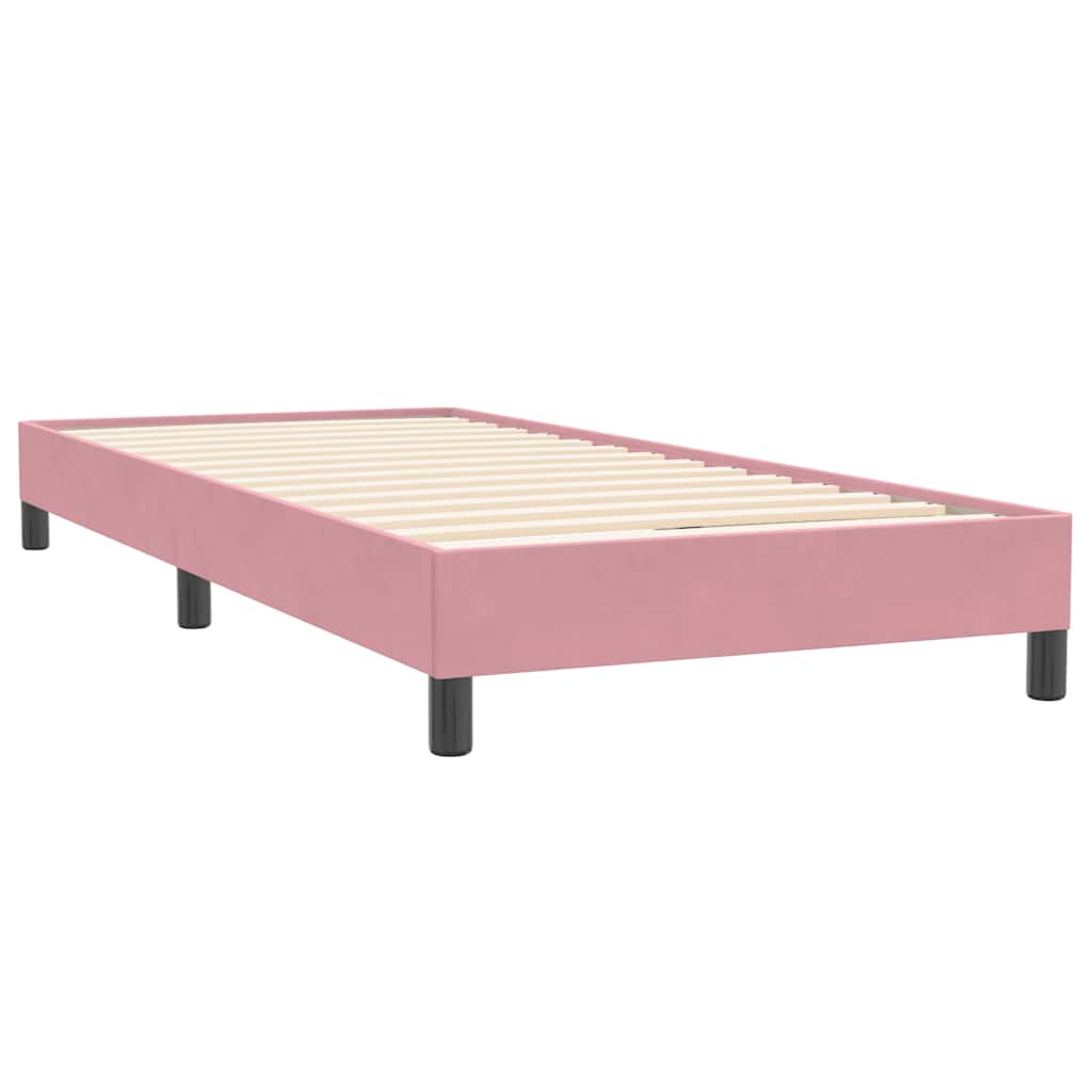 Giroletto a Molle con Materasso Rosa 80x220 cm Velluto | homemem39