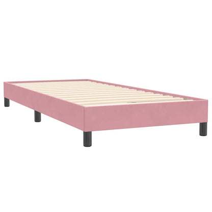 Giroletto a Molle con Materasso Rosa 80x220 cm Velluto | homemem39