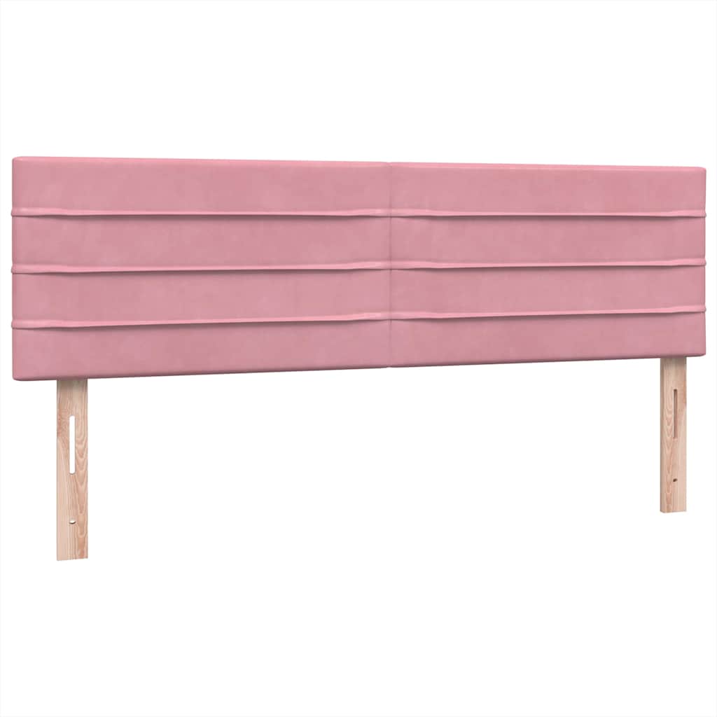 Giroletto a Molle con Materasso Rosa 140x220 cm in Velluto | homemem39