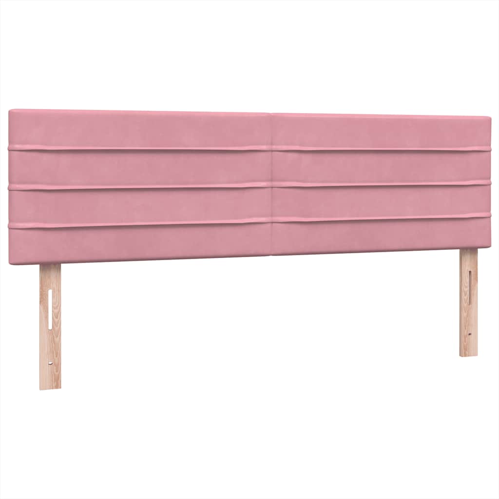 Giroletto a Molle con Materasso Rosa 160x220 cm in Velluto | homemem39